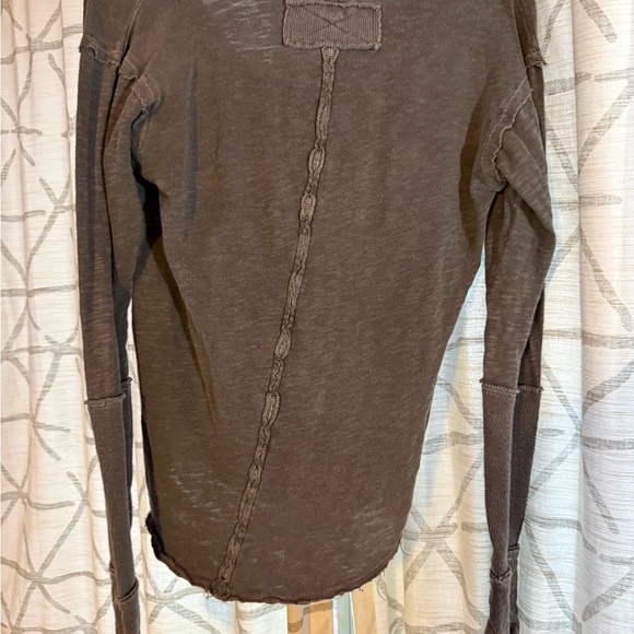 Free People Charcoal Long Sleeve Top - Picture 2 of 2